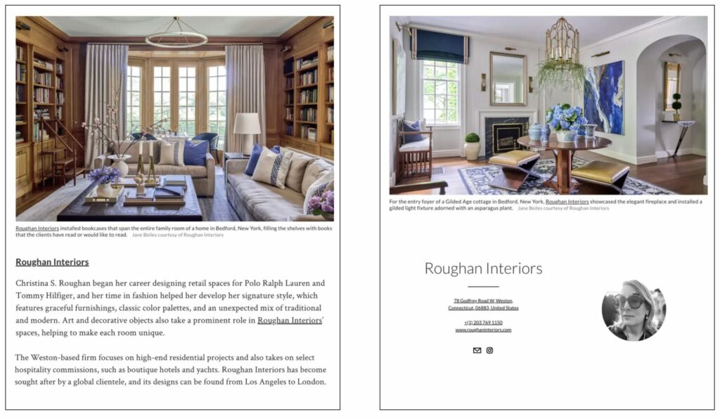 Text and images from Architectural Digest Article